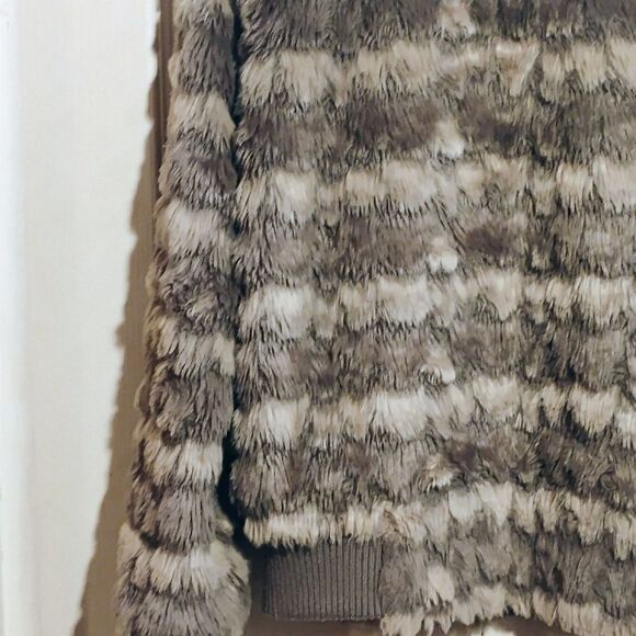 Cherokee Kids Faux Fur Jacket - Brown and Gray - Picture 15 of 15